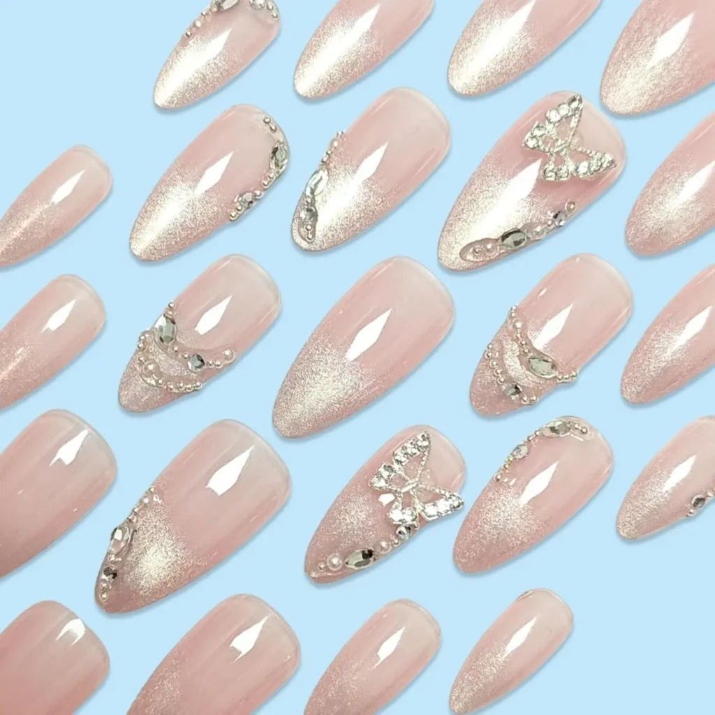 Best Butterfly Ombre French Tip Nails Under $10