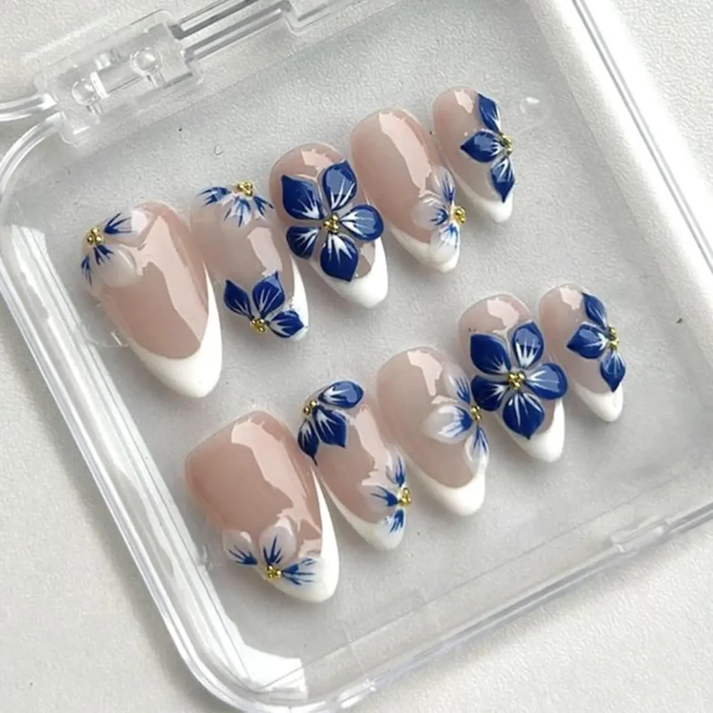 Best 3D Flower French Tip Nails Under $8 Summer